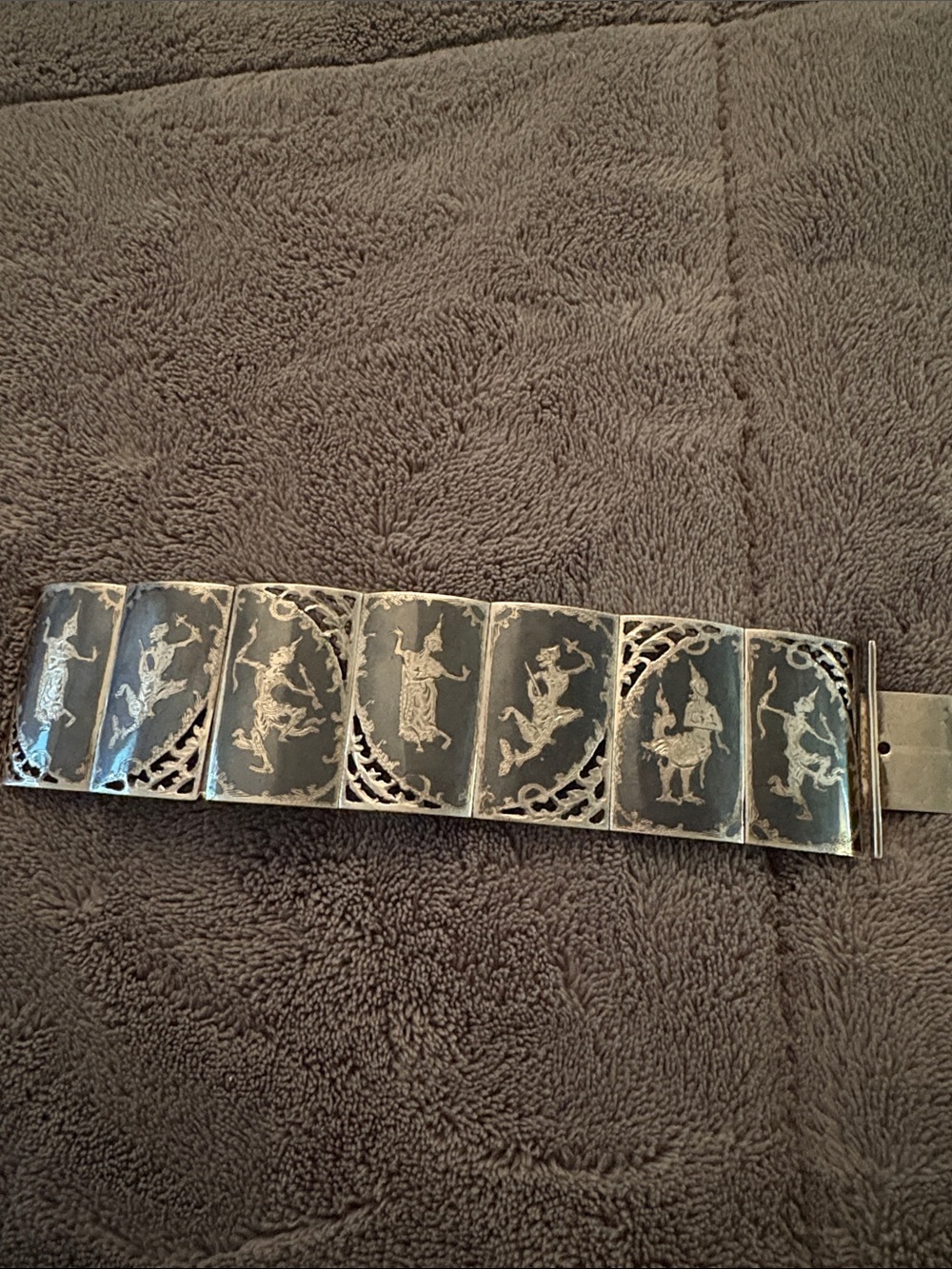 Authentic Vintage Sterling Siam Bracelet